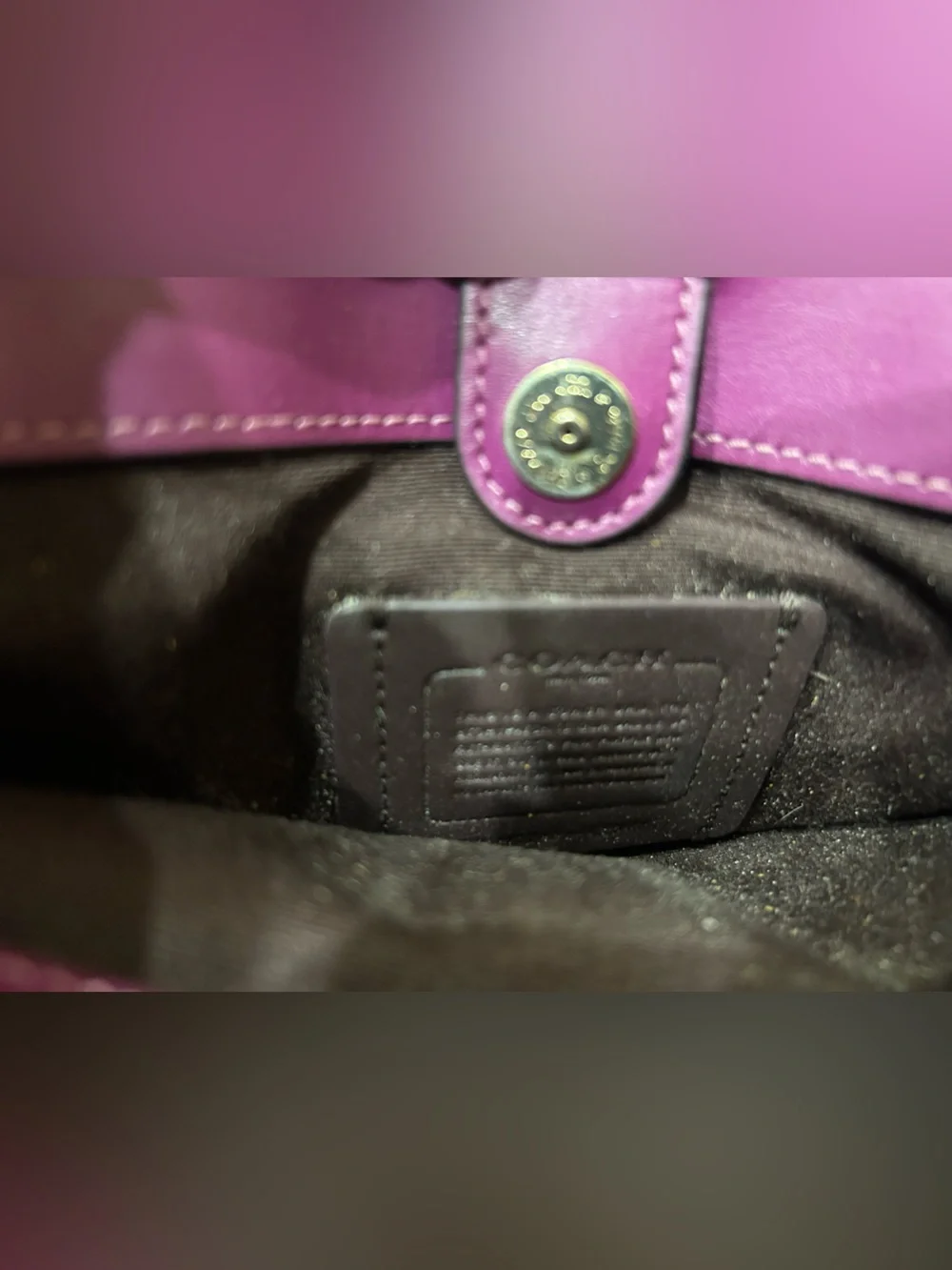 Purple Coach bag - Picture 10 of 16